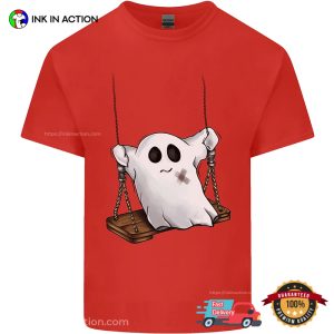 Lonely A Ghost On A Swing Halloween T-shirt
