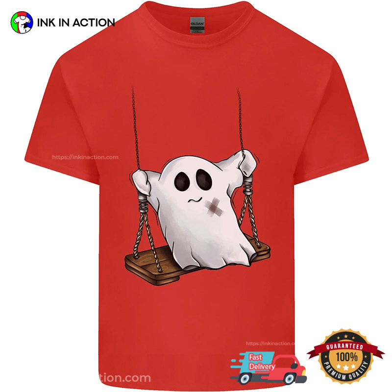 Lonely A Ghost On A Swing Halloween T-shirt
