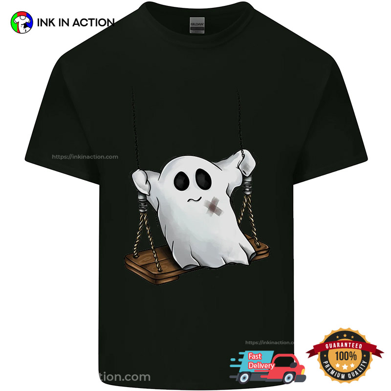 Lonely A Ghost On A Swing Halloween T-shirt