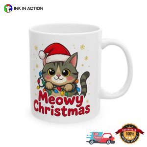 Meowy Christmas Kitten Lights Holiday Cup 2