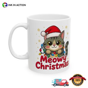 Meowy Christmas Kitten Lights Holiday Cup 3