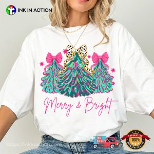 Merry & Bright Christmas Trees Comfort Colors Tee