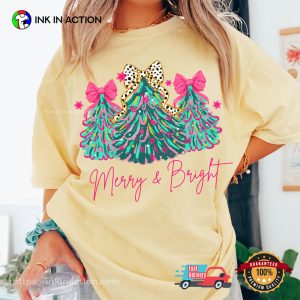 Merry & Bright Christmas Trees Comfort Colors Tee Merry & Bright Christmas Trees Comfort Colors Tee