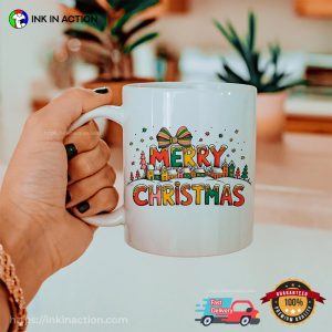 Merry Christmas Town Ceramic Mug