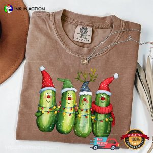Merry Xmas Christmas Pickle Comfort Colors Shirt 2