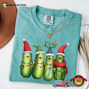 Merry Xmas Christmas Pickle Comfort Colors Shirt 3