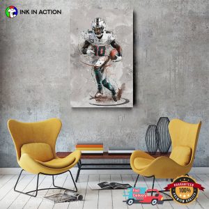 Miami Dolphins Tyreek Hill Fanart Wall Poster