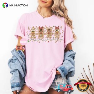 Mickey ANd Friends Christmas Gingerbread Comfort Colors Shirt 2 InkInAction.com