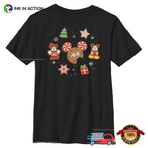 Mickey Minnie Christmas Gingerbread Cookies Graphic Shirt 3 InkInAction.com