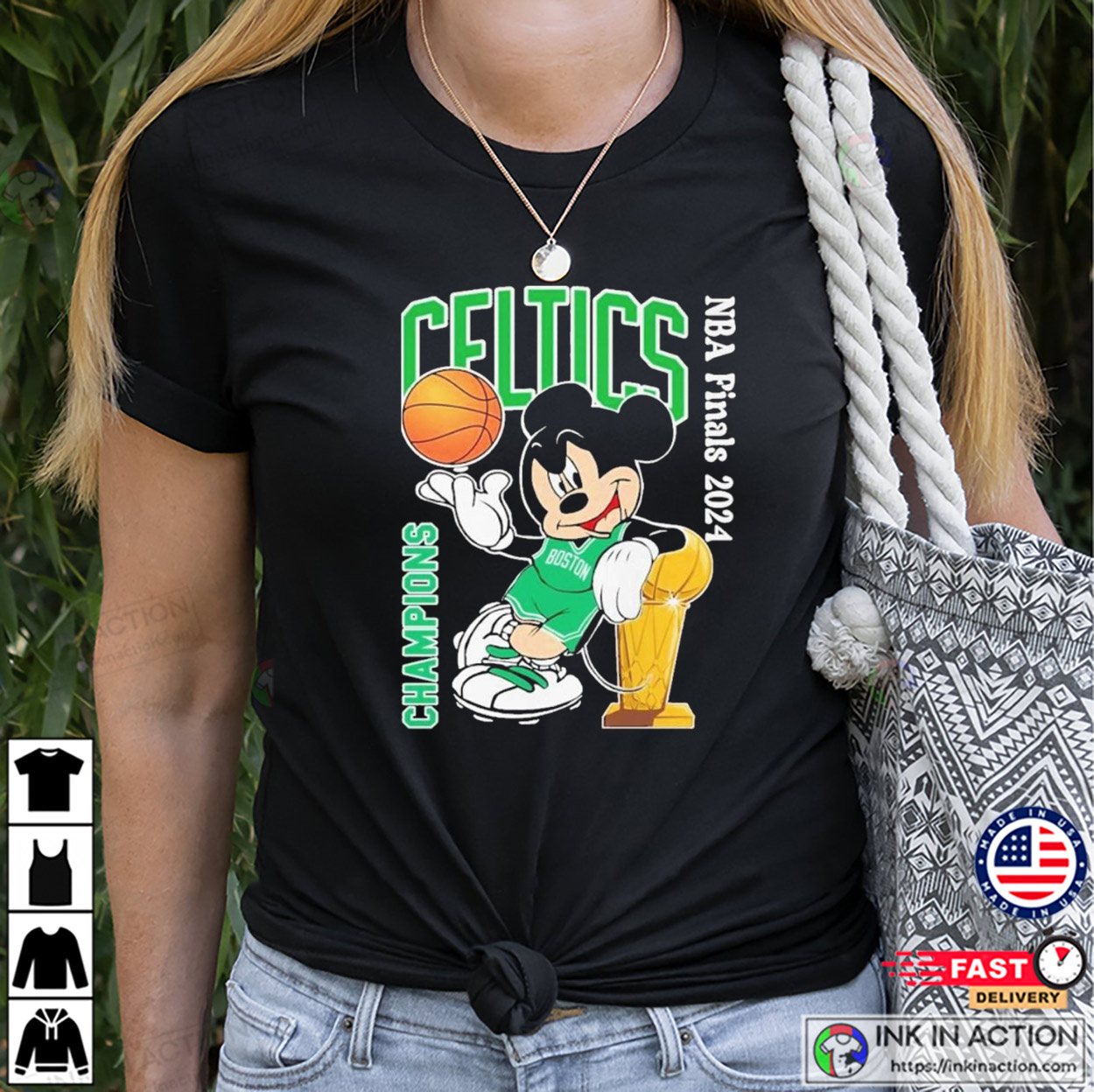Mickey Mouse Boston Celtics Basketball NBA Champions T-shirt