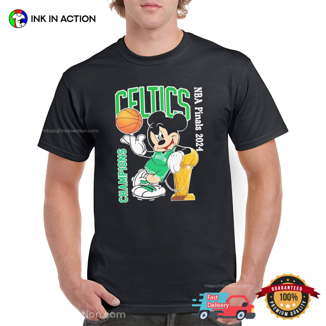 Mickey Mouse Boston Celtics Basketball NBA Champions T-shirt