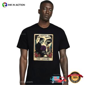 Monster The Lovers Card Frankensrein And Elizabeth T shirt 3