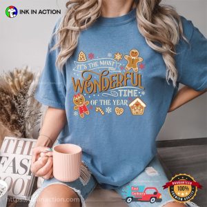 Most Wonderful Time, Christmas Gingerbread Cookies Comfort Colors Shirt
