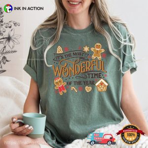 Most Wonderful Time, Christmas Gingerbread Cookies Comfort Colors Shirt 2 InkInAction.com