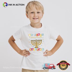 My First hanukkah, menorah candles Tee 1