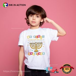 My First hanukkah, menorah candles Tee 2