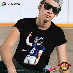 New York Giant Jaxson Dart Graphic Signature T-shirt