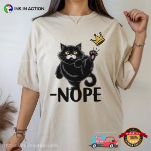 No Kings Nope Black Cat Comfort Colors Shirt