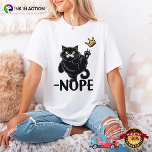 No Kings Nope Black Cat Comfort Colors Shirt