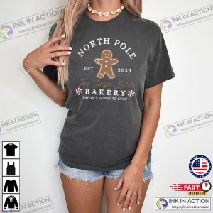 North Pole Bakery Gingerbread Christmas 2025 Comfort Colors Shirt