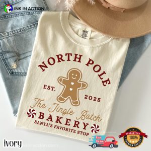North Pole Bakery Gingerbread Christmas 2025 Comfort Colors Shirt