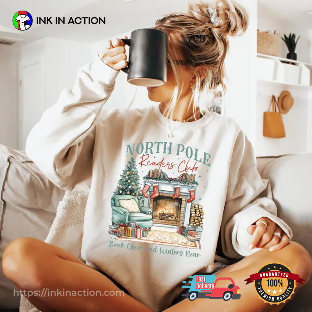 North Pole Readers Club Christmas Book Lover Gift T-shirt North Pole Readers Club Christmas Book Lover Gift T-shirt