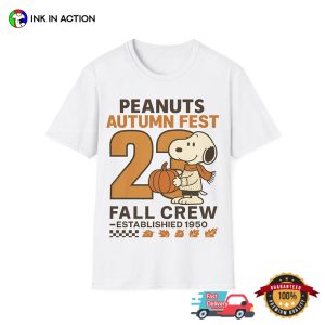 Peanuts Autumn Fest Fall Crew Snoopy Thanksgiving T-shirt