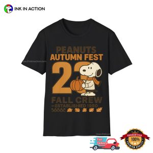 Peanuts Autumn Fest Fall Crew snoopy thanksgiving T shirt 3
