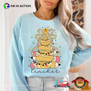 Pencil Tree Teacher, Teacher Christmas T-shirt