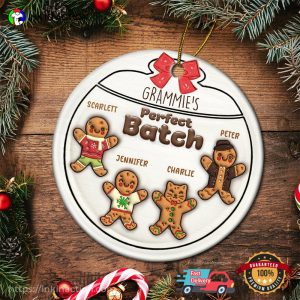 Personalized Christmas Gingerbread Cookies Grandmie’s Perfect Patch Ornament