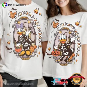 Personalized Disney Halloween Mickey And Friends Skeleton Comfort Colors Tee