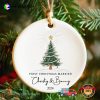Personalized First Christmas Married Wedding Gift Ornament
