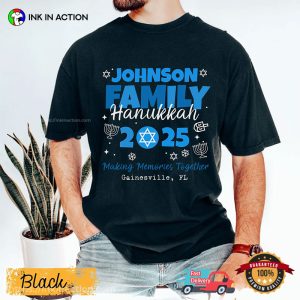 Personalized Hanukkah 2025, Happy Hanukkah Family Comfort Colors Shirt