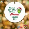 Personalized Just A Boy Who Loves Pickles Christmas Ornament
