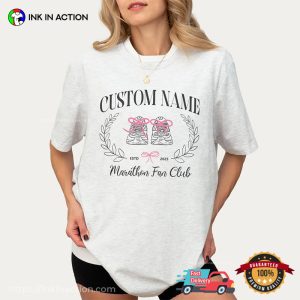 Personalized Marathon Fan Club 2025 Run Crew T-shirt