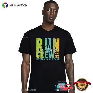 Personalized Run Crew 2025 Boston Marathon T-shirt