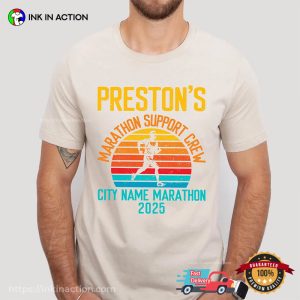 Personalized Running Team, Marathon Support Crew 2025 Shirt