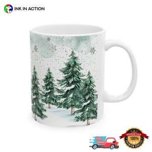 Pine Tree Winter Scene Mug