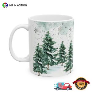 Pine Tree Winter Scene Mug 2