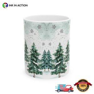 Pine Tree Winter Scene Mug 3