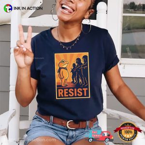 Portland Frog Protest, Resist Frog Man T shirt 1