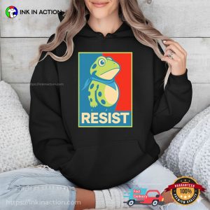 Resist Portland Frog Protest Retro T shirt 2