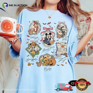 Retro Disney Halloween Mirors Signatures Comfort Colors T shirt 3