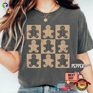 Retro Gingerbread Cookies Christmas Comfort Colors Shirt
