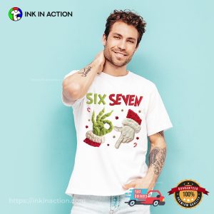 Six Seven Meme Christmas Santa Green Guy T-shirt Six Seven Meme Christmas Santa Green Guy T-shirt