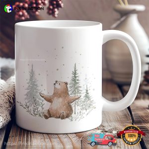 Snowy Winter Bear Ceramic Mug