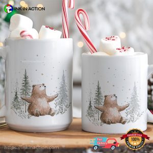 Snowy Winter Bear Ceramic Mug