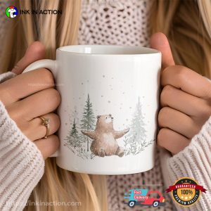 Snowy Winter Bear Ceramic Mug 3