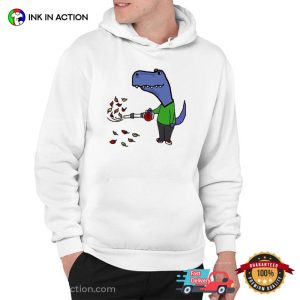 T-rex Dinosaur Master Leaf Blower Funny T-shirt