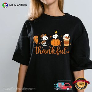 Thankful Snoopy Fall Thanksgiving Tee